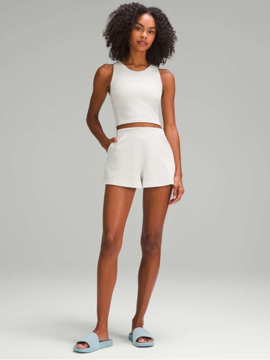 lululemon athletica Pants - Lululemon Ribbed Softstreme High-Rise Short 
Bone